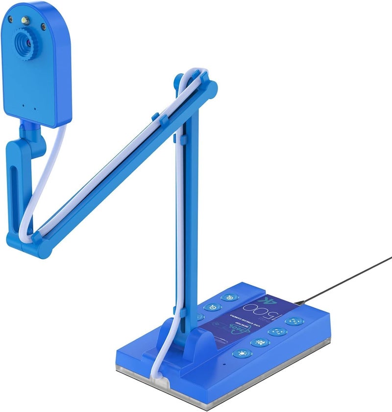 TreasLin Store كاميرا مستندات USB بدقة 15 ميجابكسل للمعلمين، التعلم عن بُعد، عروض الفصول الدراسية، دروس الفن، التعليم عبر الإنترنت مع تعديل دوران متعدد الزوايا وإضاءة LED - Image 1
